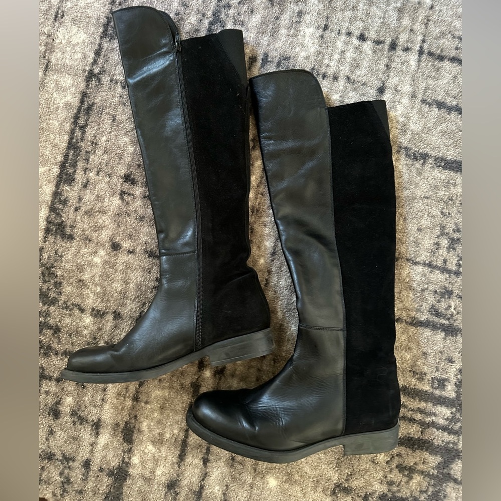 KMB Leather/Suede Tall Boot